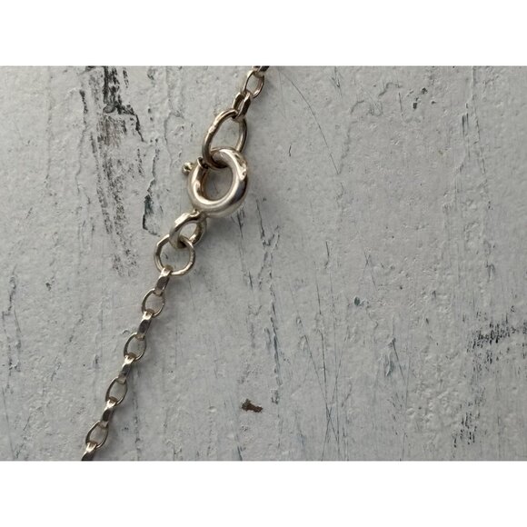 Handcrafted Silver Pendant Tiki Mask Unique Necklace 9" - Picture 3 of 3